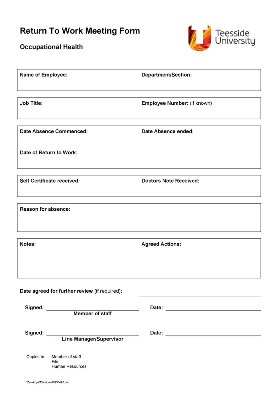 Return-to-work form 09
