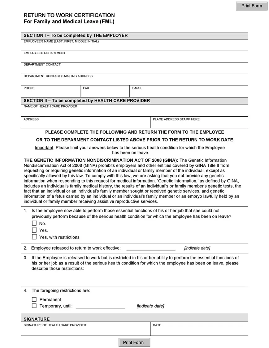 Return-to-work form 22
