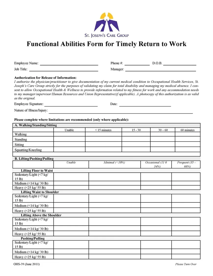 Return-to-work form 23