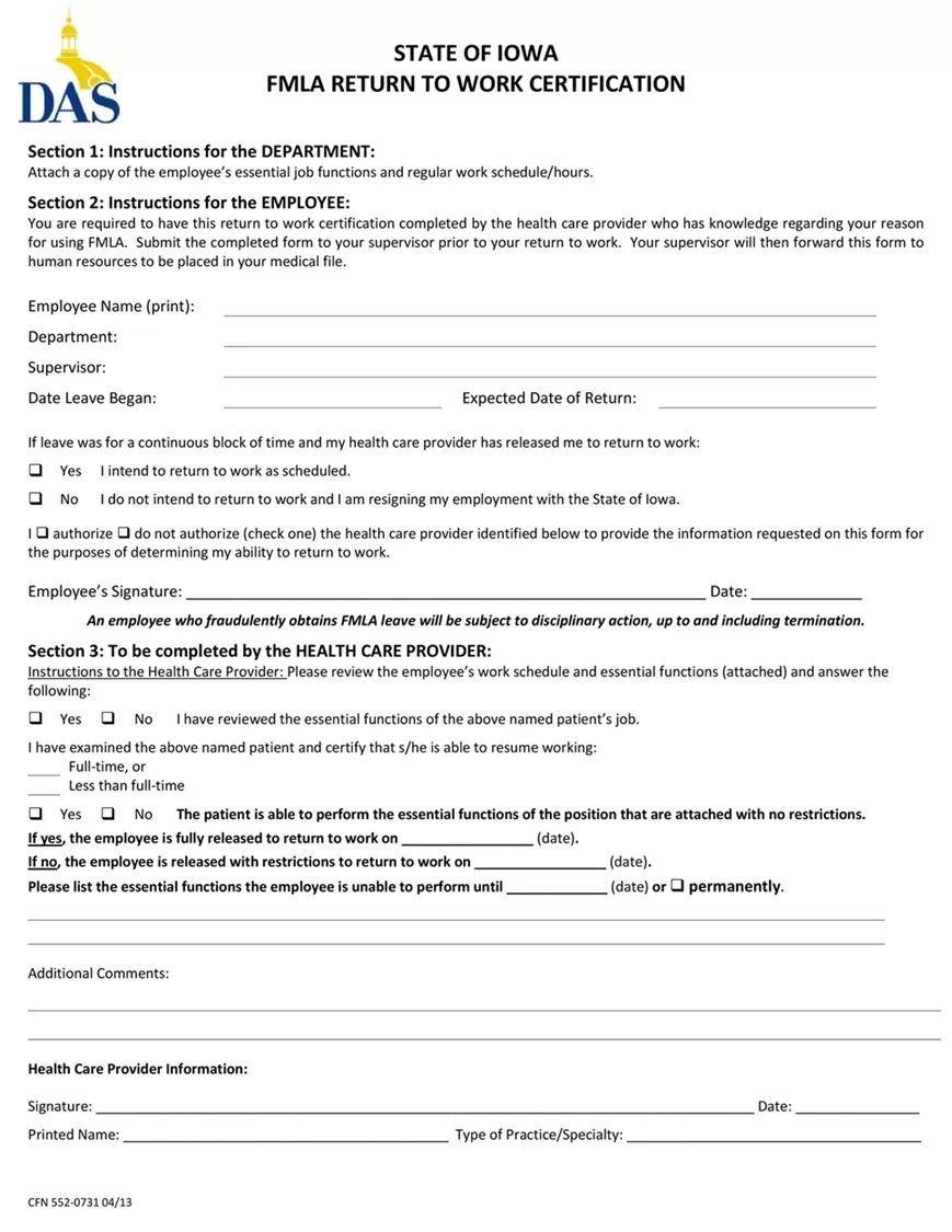 Return-to-work form 32