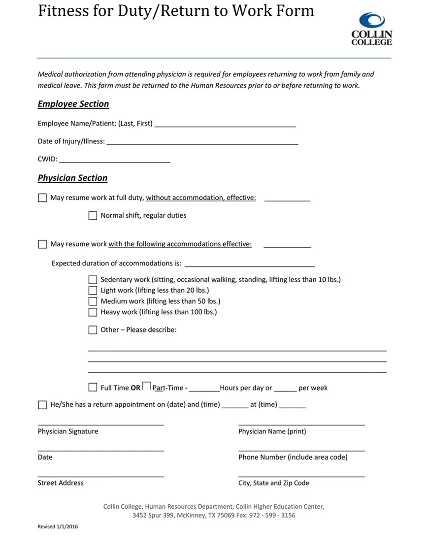 Return-to-work form 33