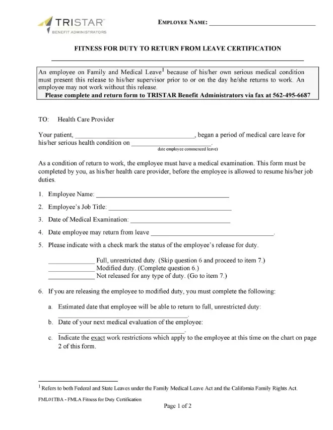 Return-to-work form 34