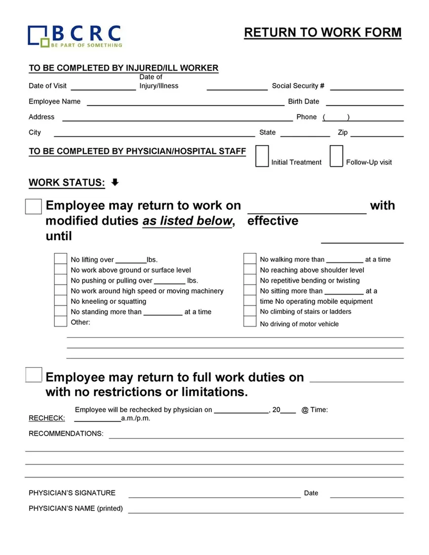 Return-to-work form 37