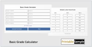 Basic Grade Calculator