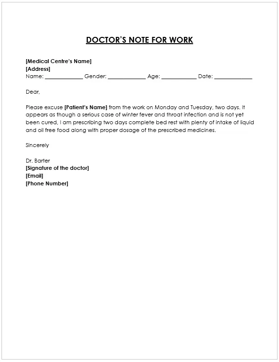 Fake Doctors Note - 20