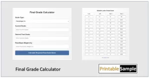 Final Grade Calculator