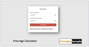 Free Age Calculator