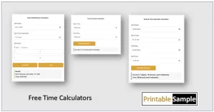 Free Time Calculators