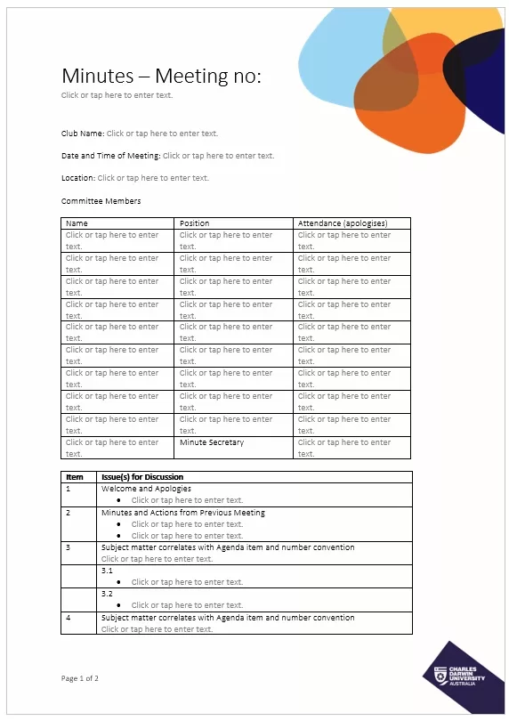 Meeting Notes Template 16