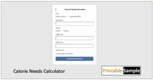 Calorie Calculator