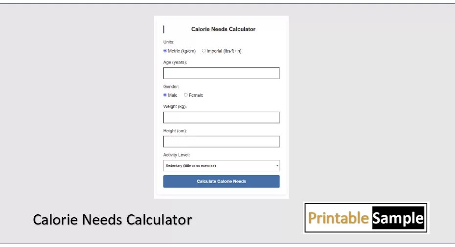 Calorie Calculator