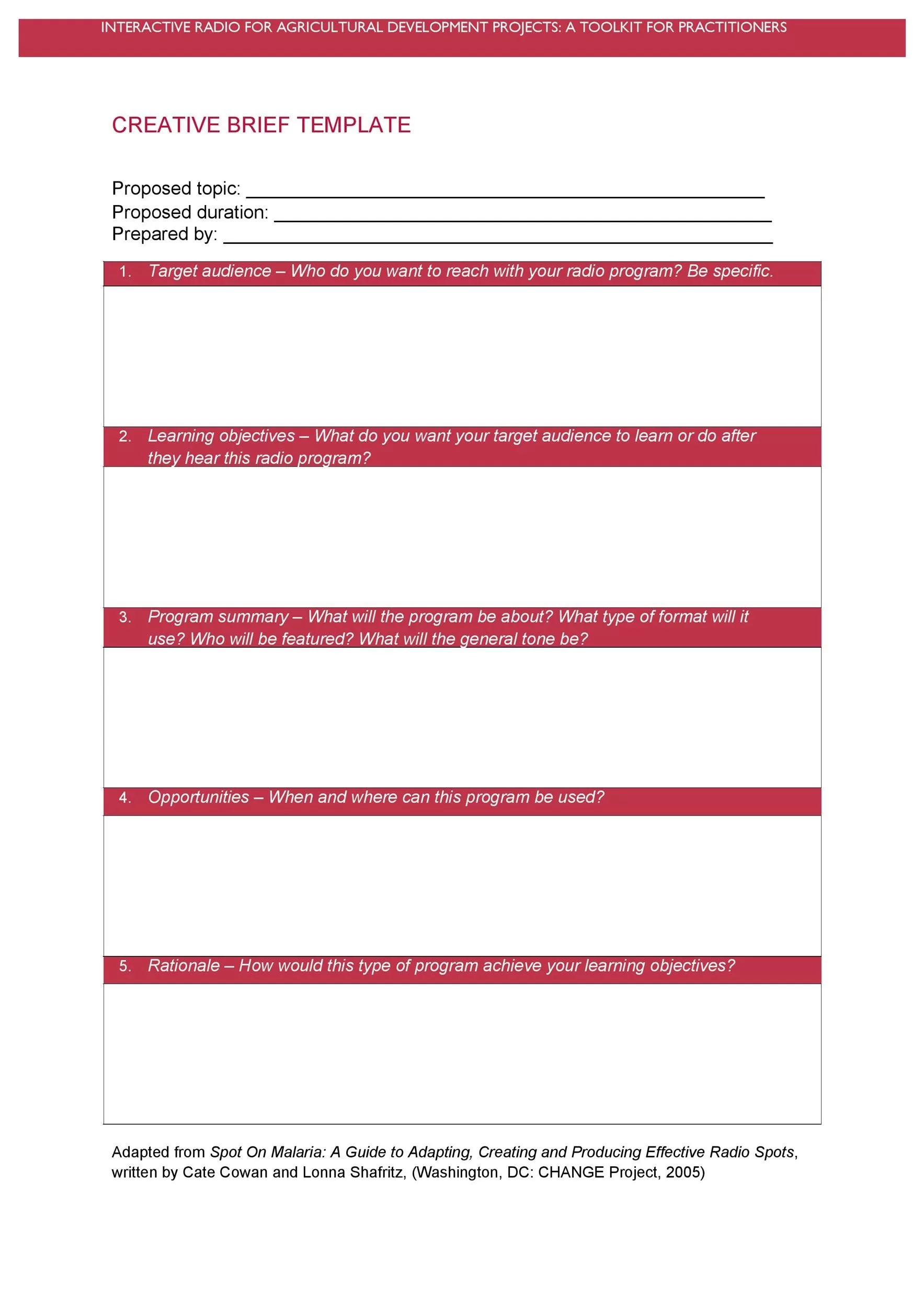 Creative Brief Template 05