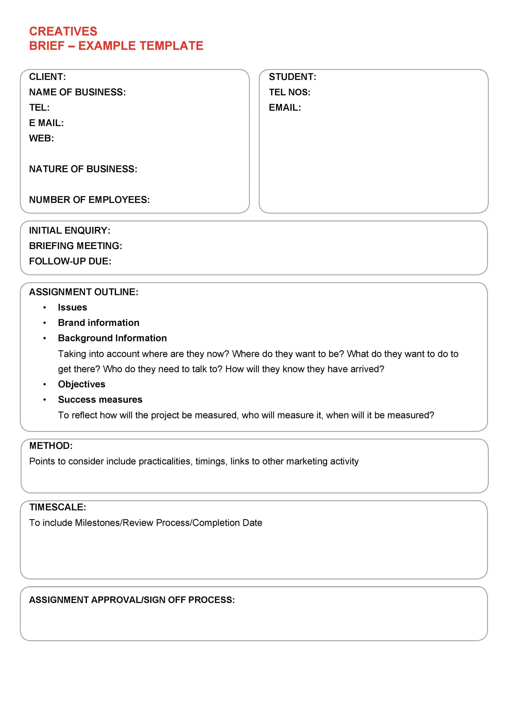 Creative Brief Template 06