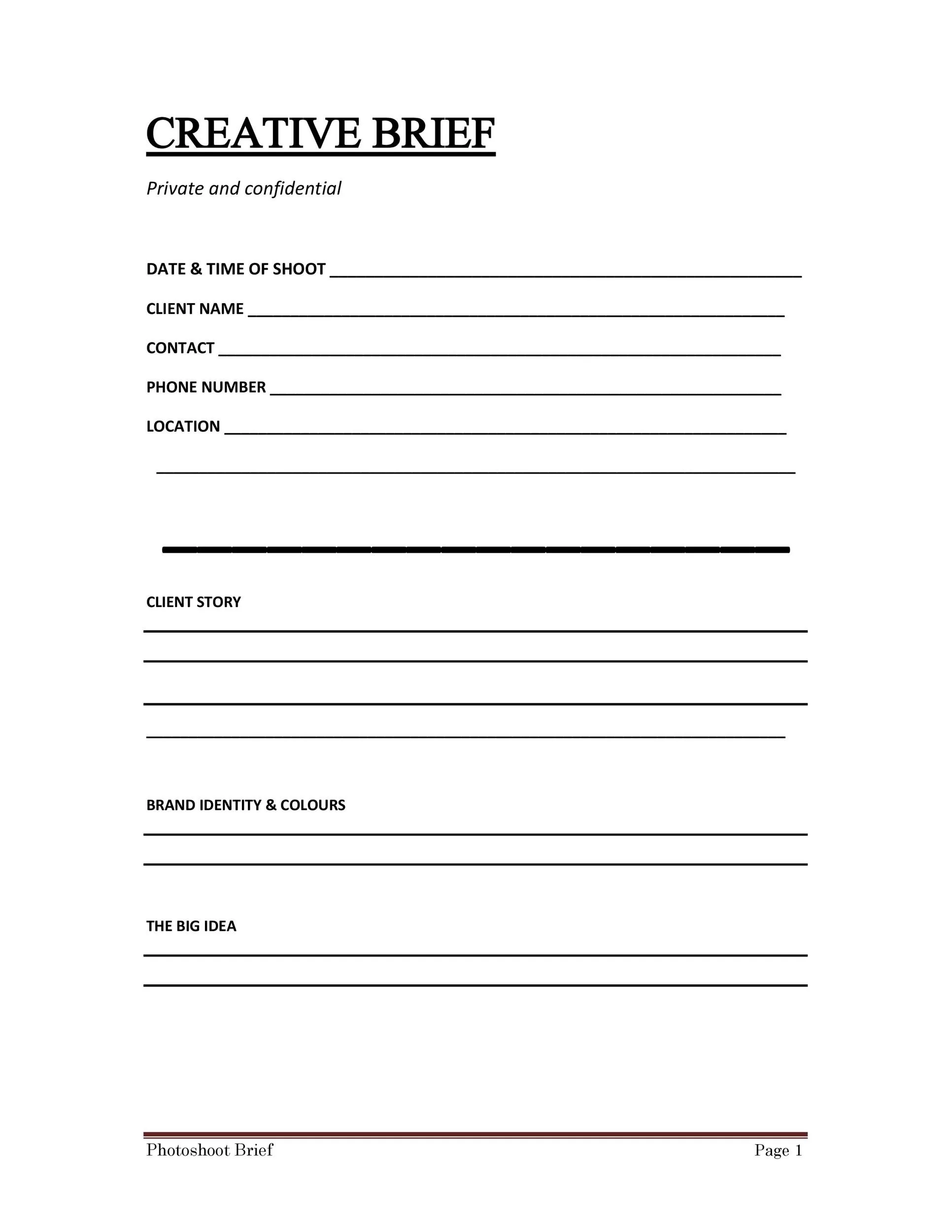 Creative Brief Template 15