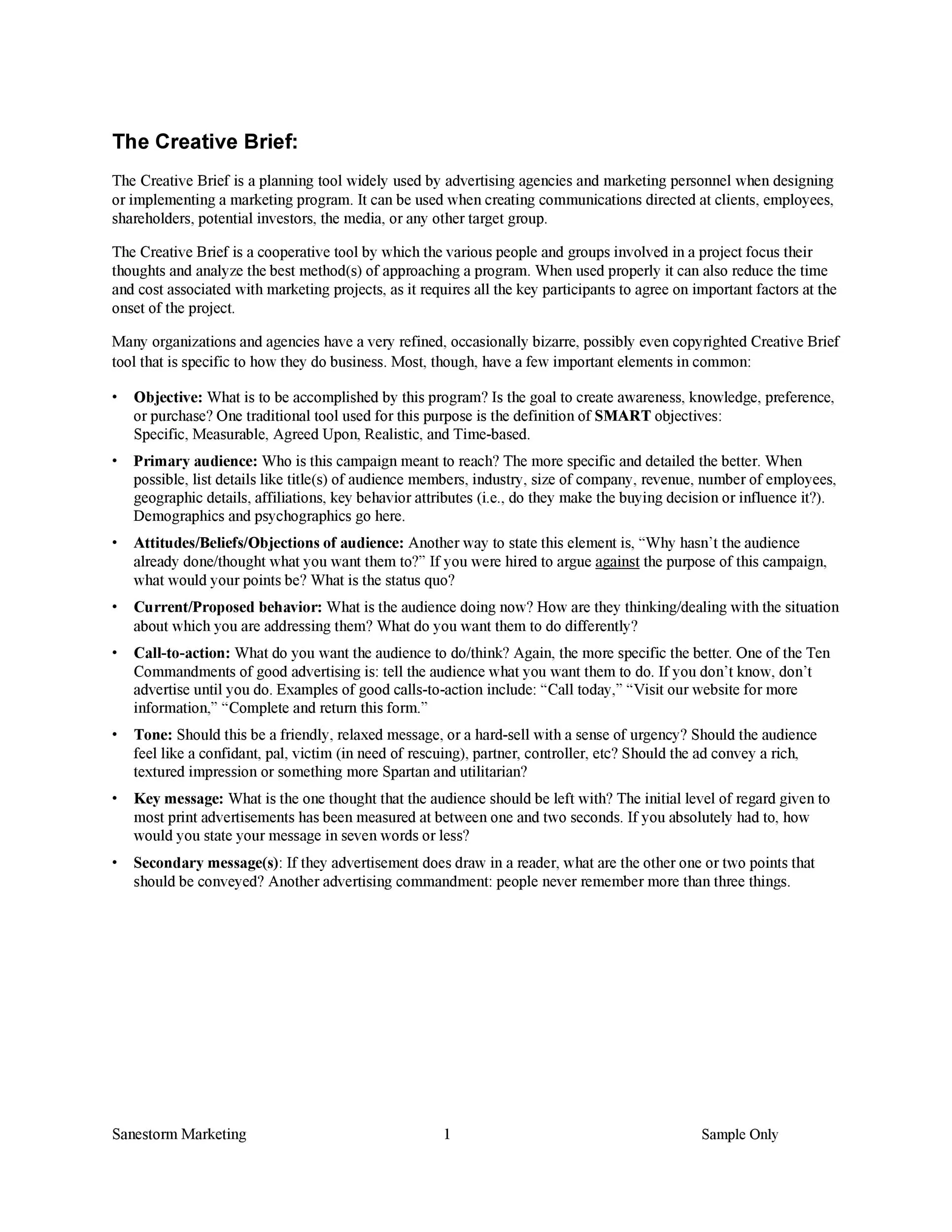 Creative Brief Template 25