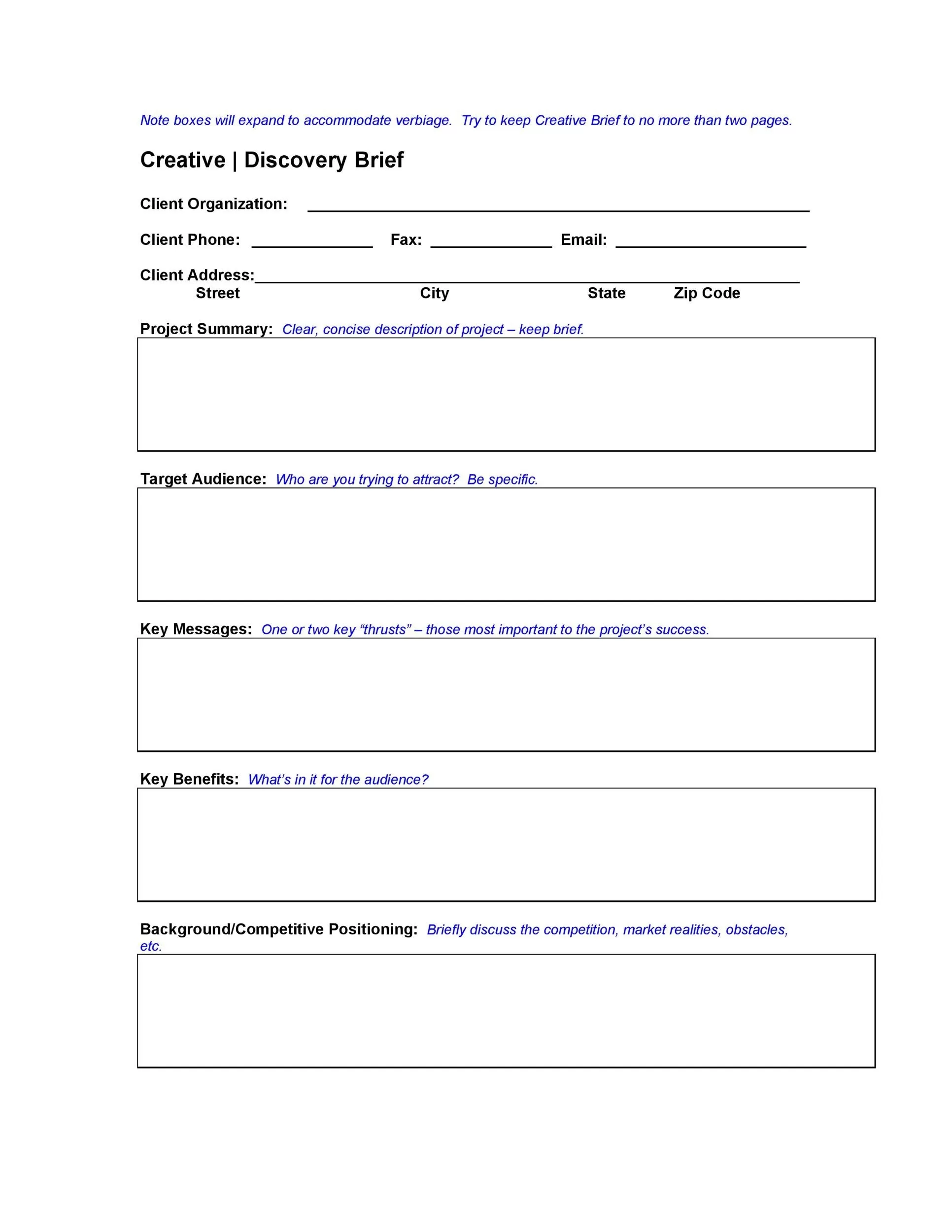 Creative Brief Template 34