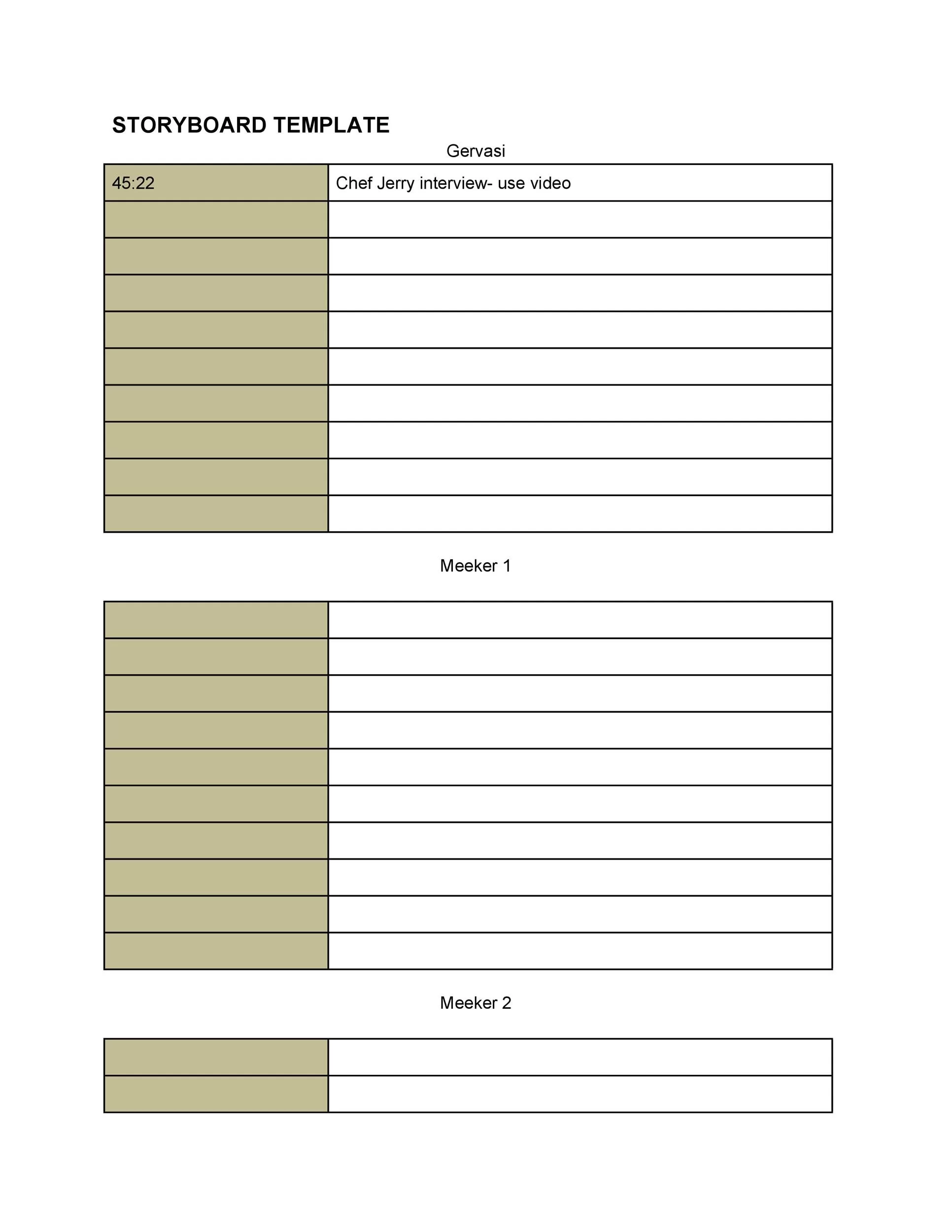 Storyboard Template 14