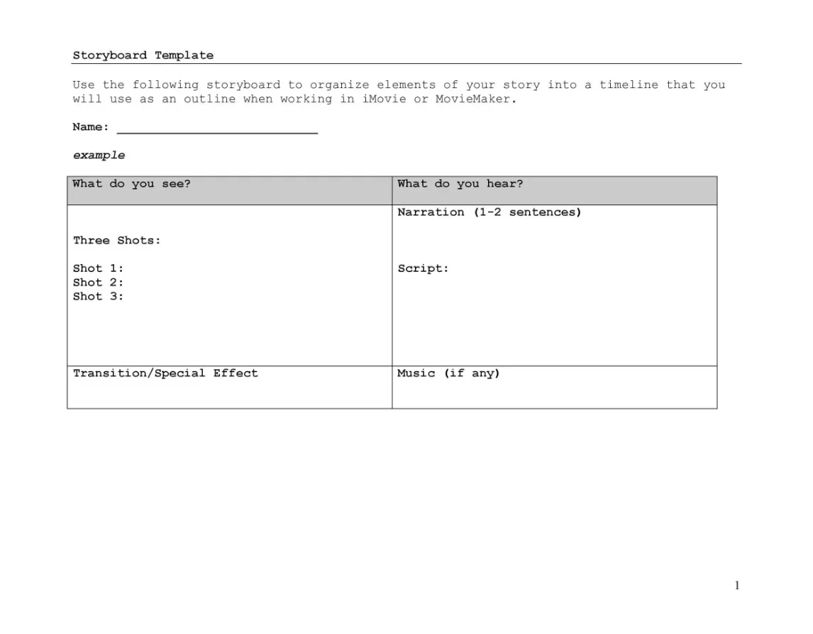 Storyboard Template 15