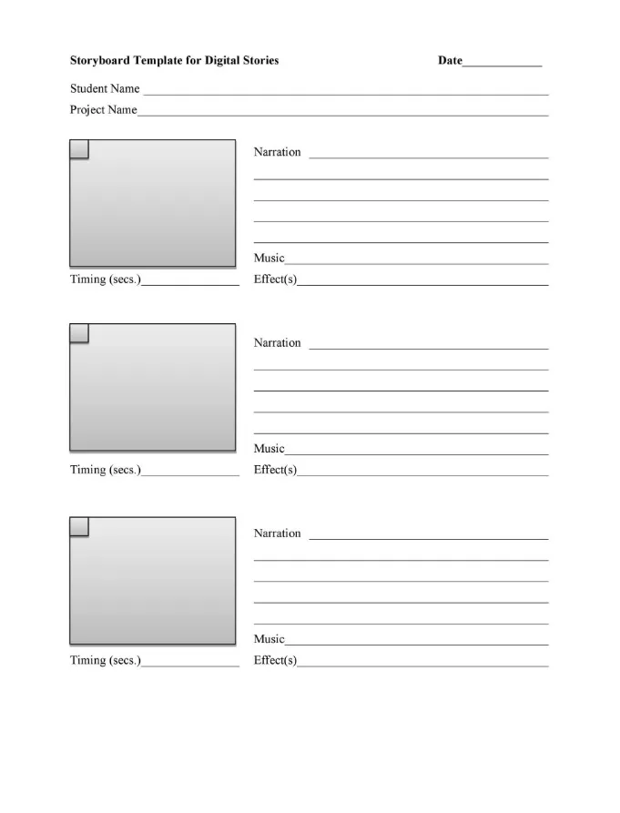 Video Storyboard Template 03