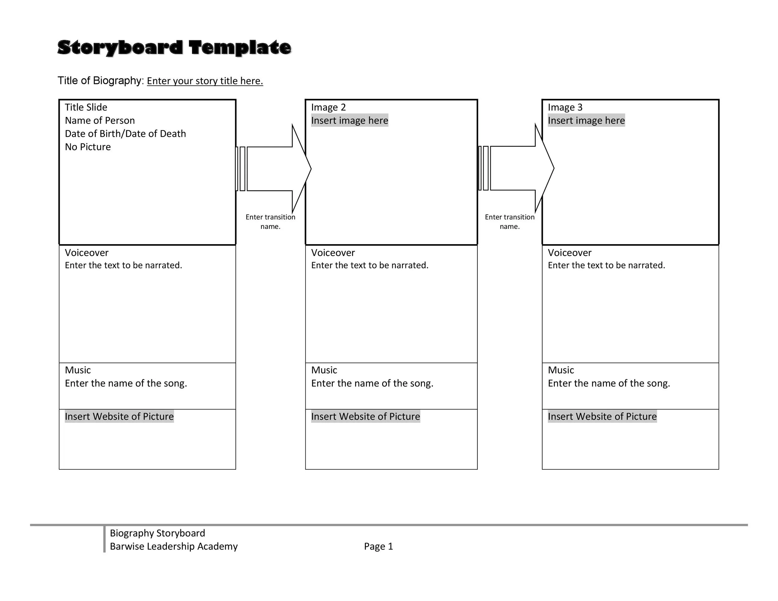 Video Storyboard Template 04