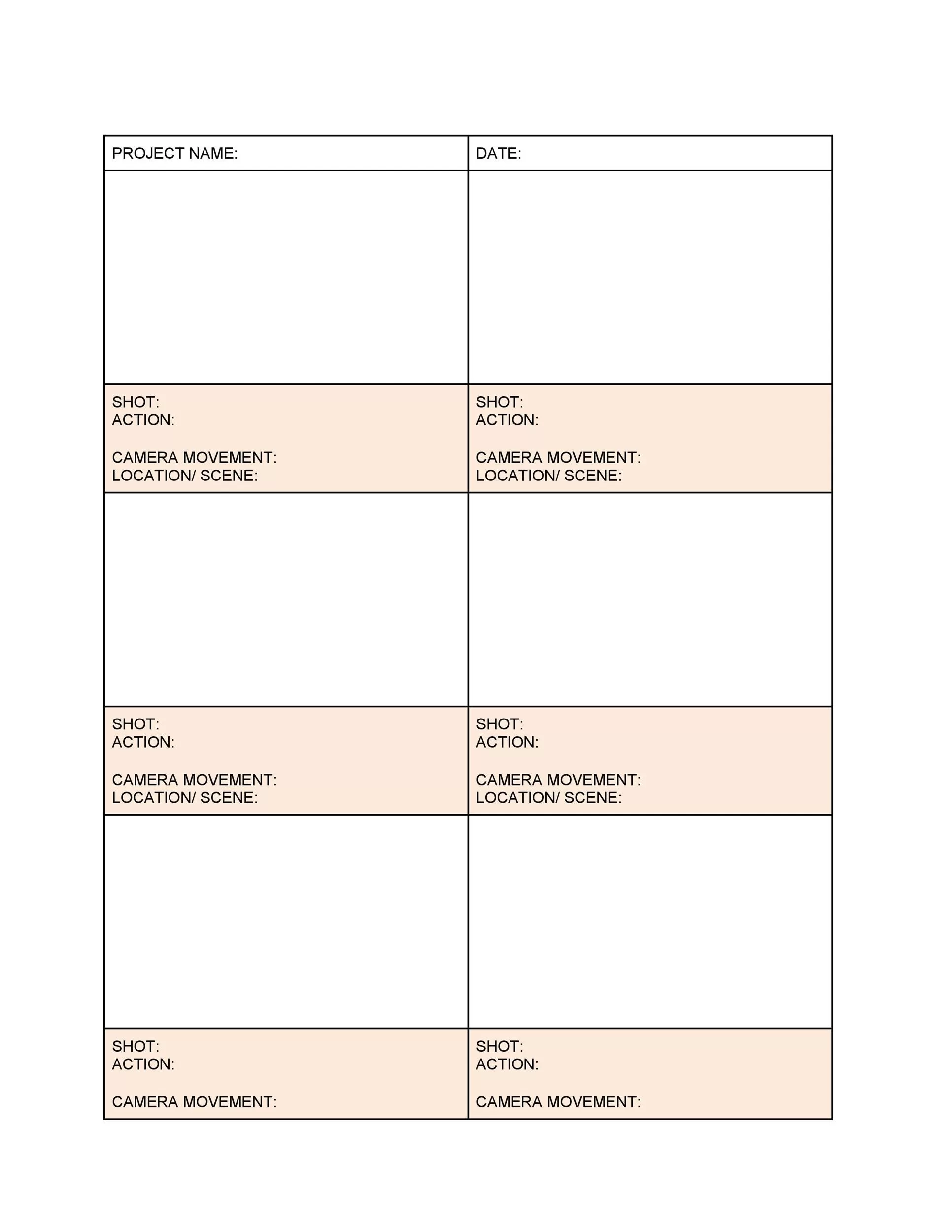 Video Storyboard Template 05