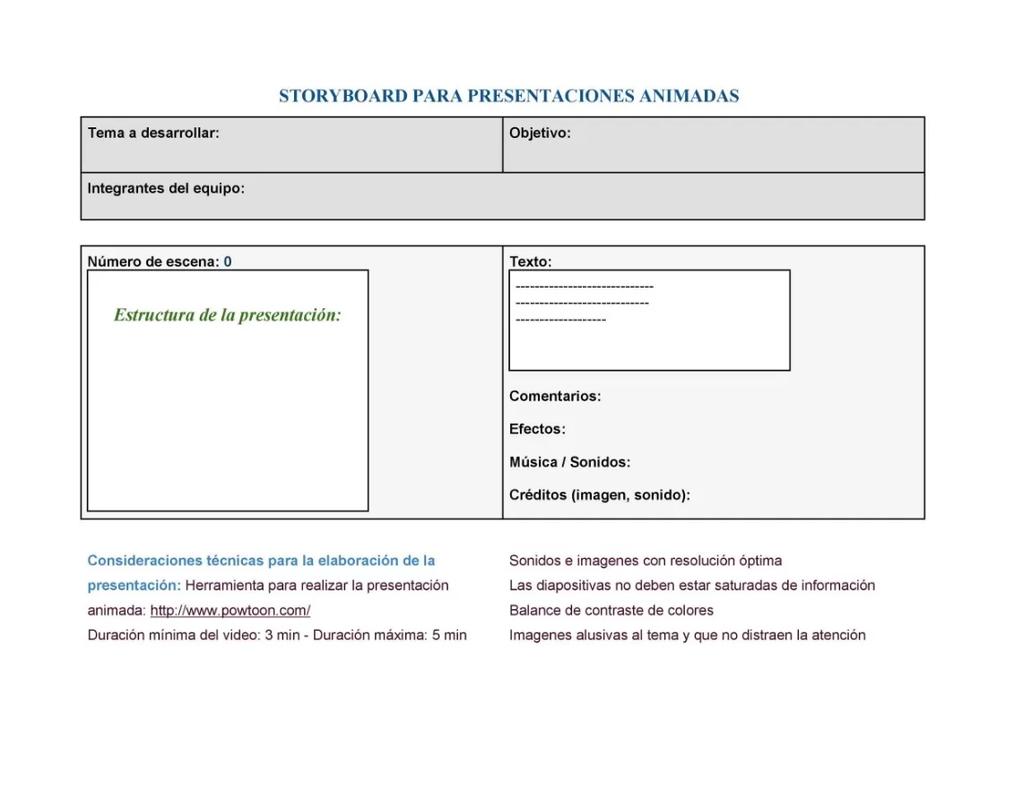 Video Storyboard Template 10