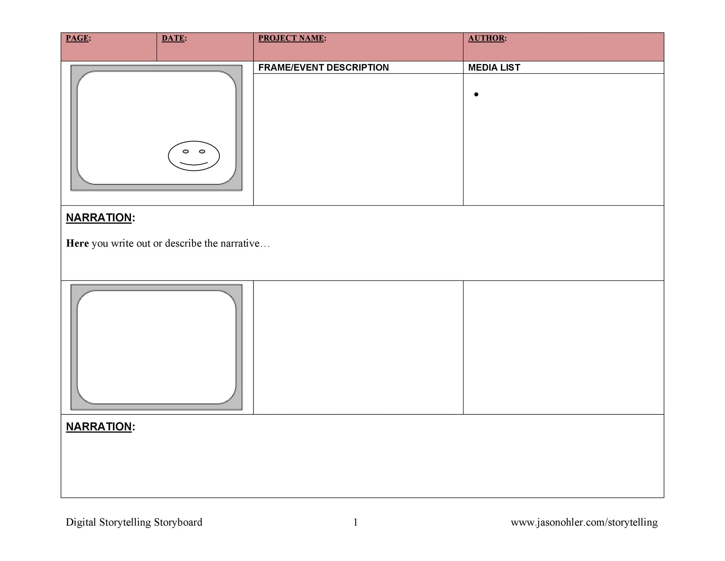 Video Storyboard Template 11