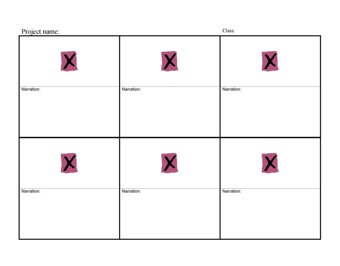Video Storyboard Template 12