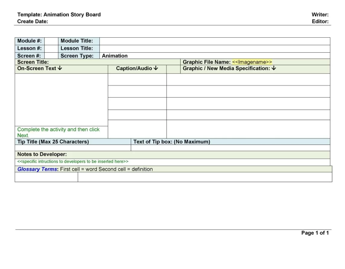 Video Storyboard Template 14