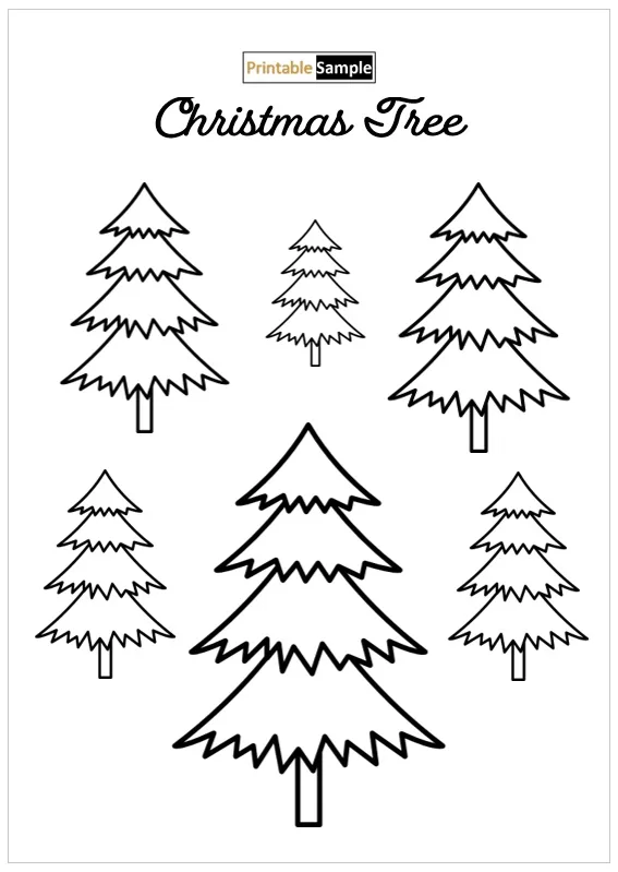 3D Christmas tree template 