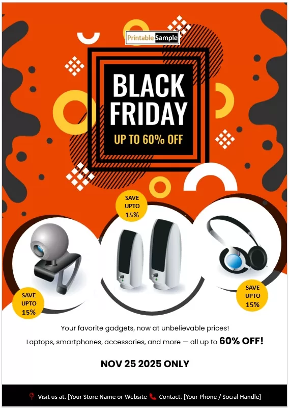 Black Friday Gadgets Sales Flyer Template