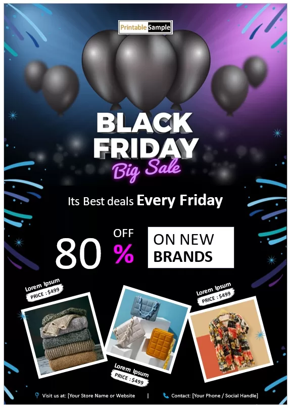 Black Friday Retail Store Sale Flyer Template