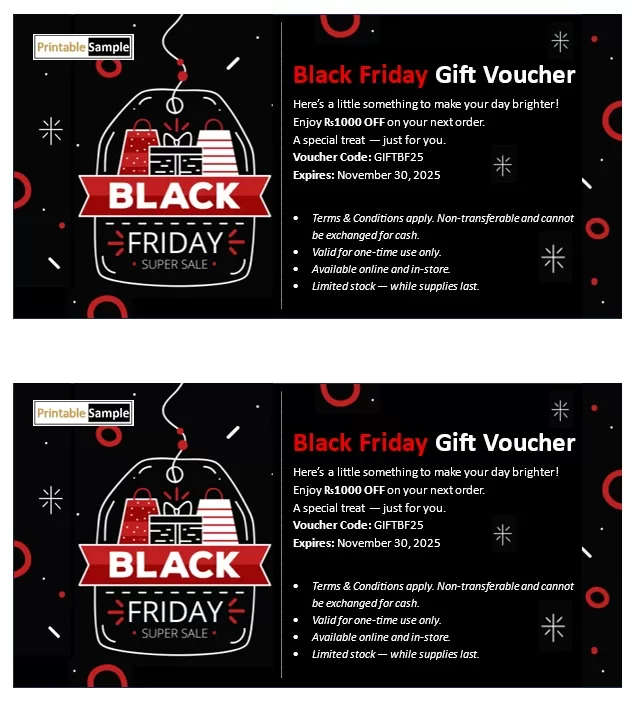Black Friday Voucher Design