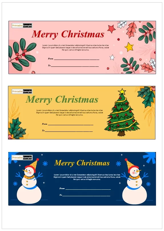 Christmas food label template 