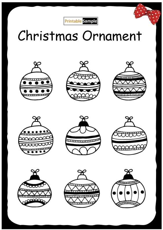 Christmas ornament shapes to print