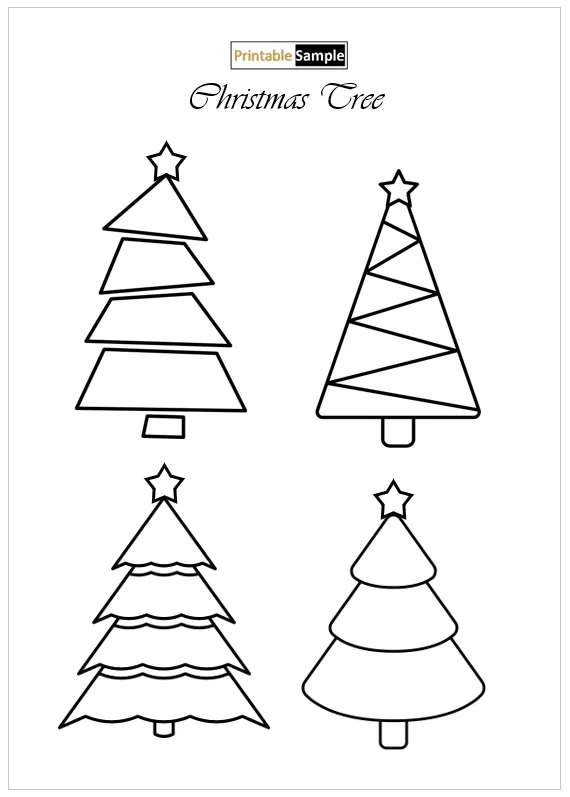 Christmas tree paper template 