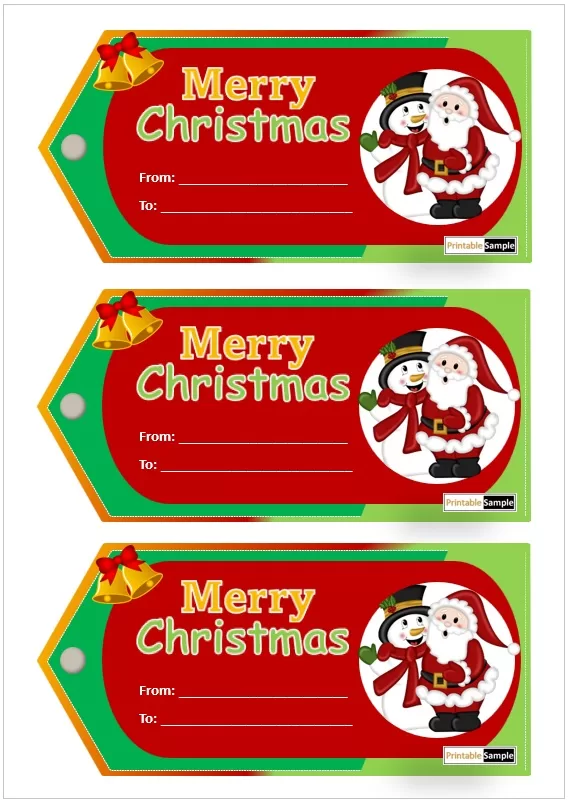 Custom Christmas gift label template 