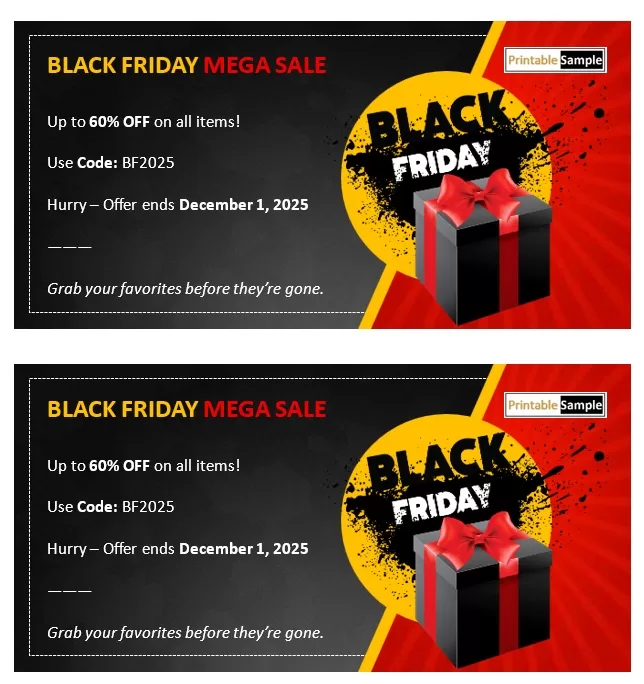 Editable Black Friday Voucher