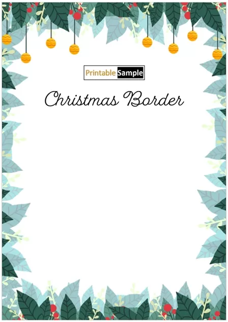 Editable Christmas border design 
