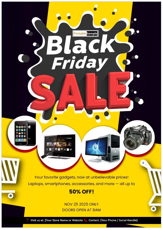 Electronics Black Friday Sales Flyer Template