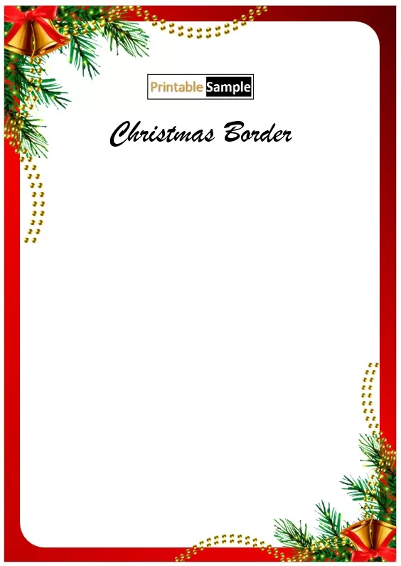 Holiday printable border frames 