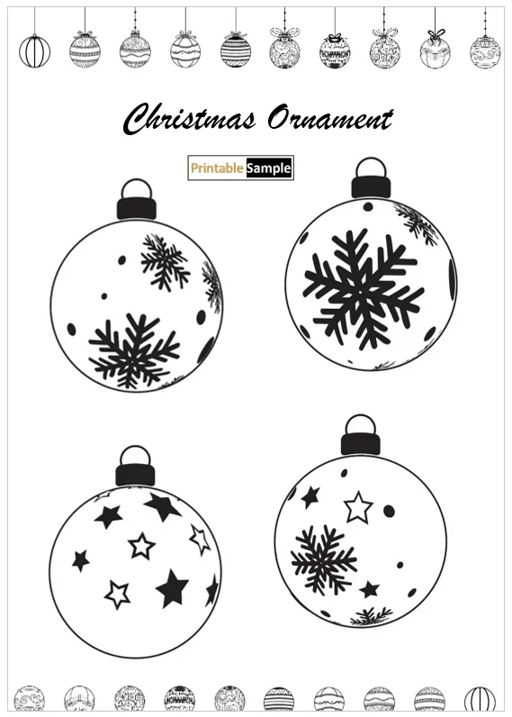 Printable Christmas ornament template