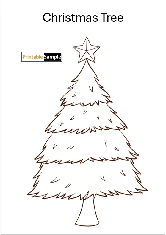 Printable Christmas tree template 