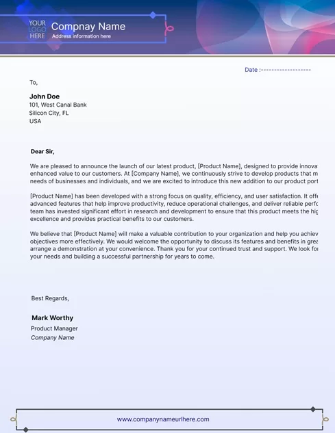 Letterhead Design for Artist