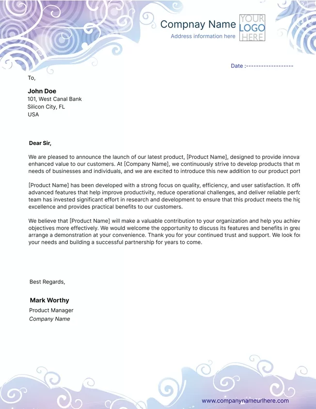 Letterhead Design for Creative Artist